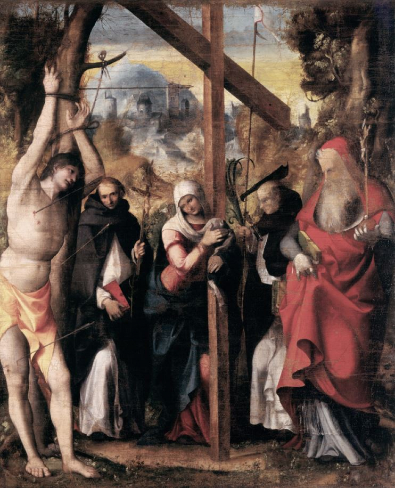 Sant’Elena tra i santi Sebastiano, Domenico, Pietro martire e Girolamo