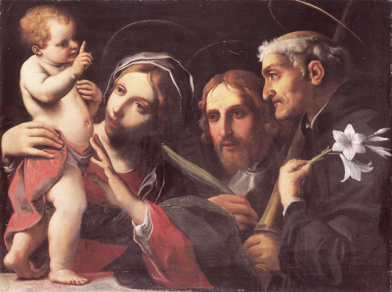 La Madonna col Bambino, san Giorgio e san Nicola da Toledino